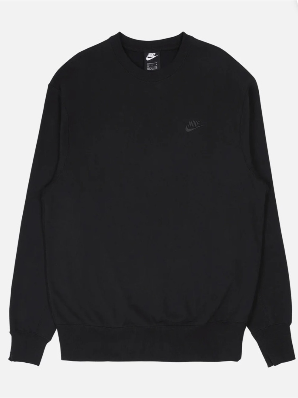 Nike Men’s Black Minimalist Crewneck Sweatshirt NWT